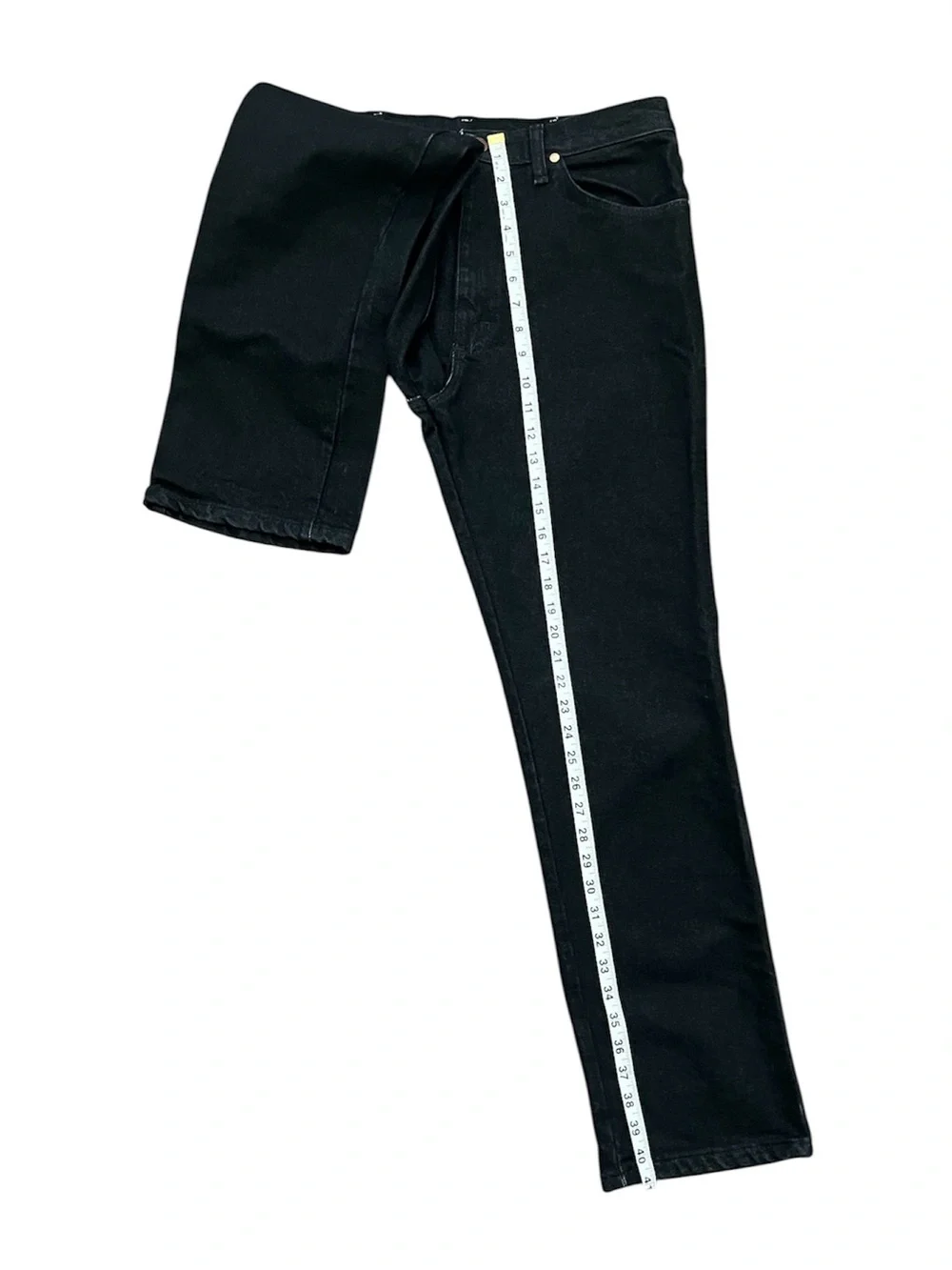 Wrangler Cowboy Cut Slim Fit Jeans Mens 34x30 Black Straight Leg Fits Over Boots